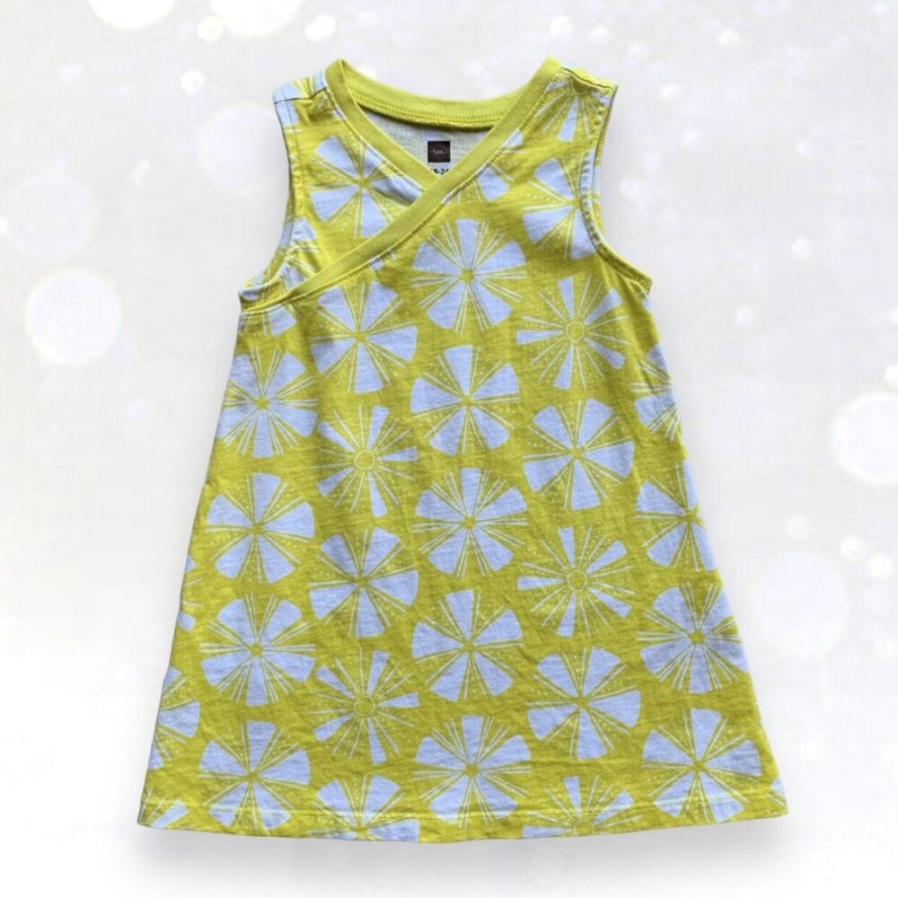 Tea Collection Citrus Wrap Neck Dress
